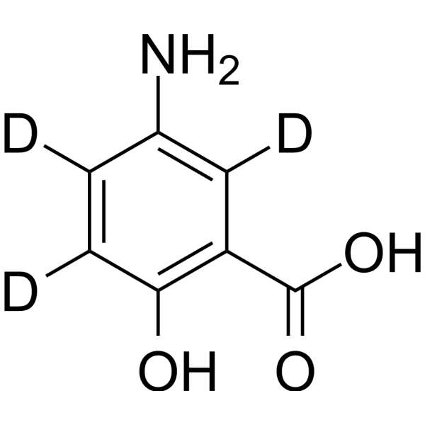 5-Aminosalicylic acid-d3 Chemical Structure