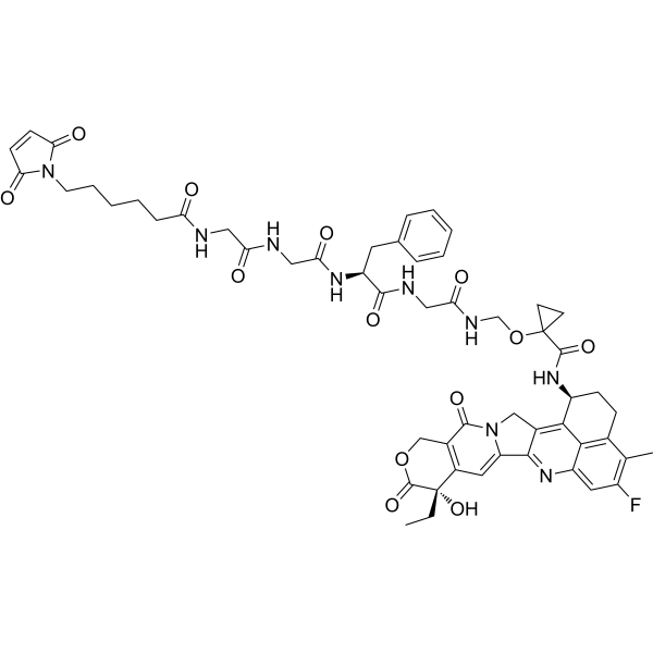 <em>MC-Gly-Gly-Phe-Gly-amide-cyclopropanol-amide-Exatecan</em>