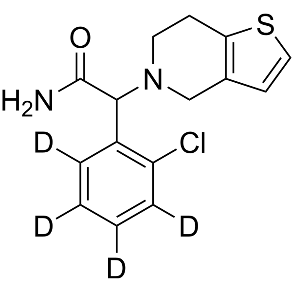 rac-Clopidogrel Amide-d<sub>4</sub> Chemical Structure