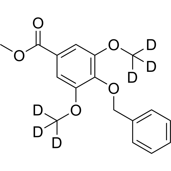 Methyl 4-(benzyloxy)-3,5-dimethoxy-benzoate-d<sub>6</sub> Chemical Structure