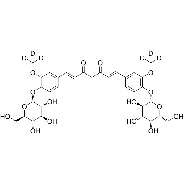 Curcumin diglucoside-d<sub>6</sub> Chemical Structure