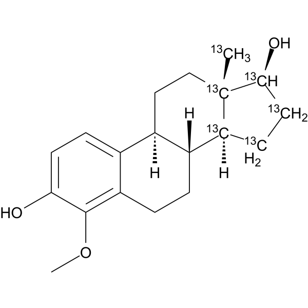 DL-4-Methoxyestradiol-<sup>13</sup>C<sub>6</sub> Chemical Structure