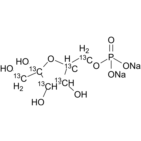 D-fructose-6-phosphate-<sup>13</sup>C<sub>6</sub> Chemical Structure