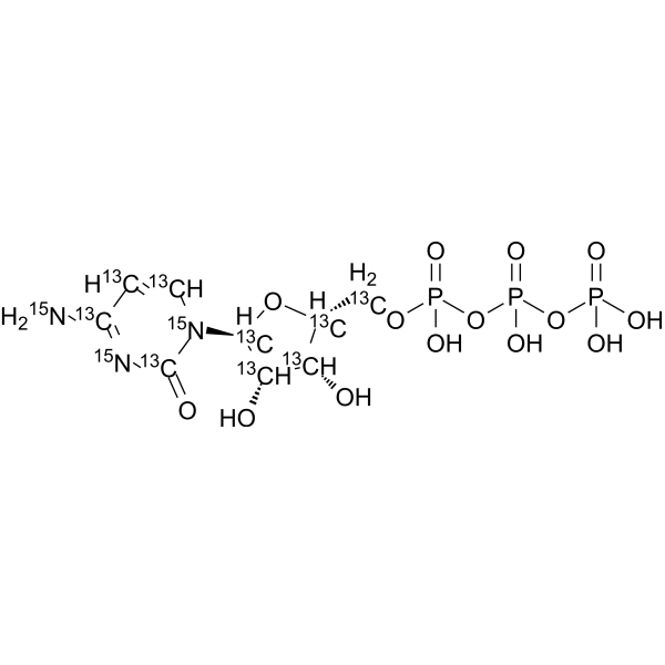 Cytidine <em>5</em>'-triphosphate-<em>13</em><em>C</em>9,15N3 ammonium