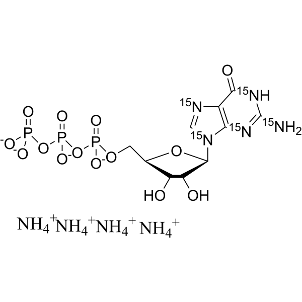 Guanosine 5'-triphosphate, <em>ammonium</em> salt-15N5
