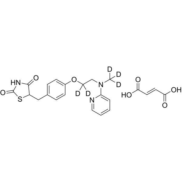 Rosiglitazone-d<sub>5</sub> maleate Chemical Structure