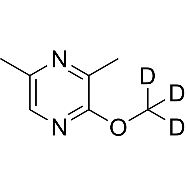2-Methoxy-3,5-dimethylpyrazine-d<sub>3</sub> Chemical Structure