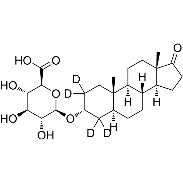 Androsterone-d<sub>4</sub> glucuronide Chemical Structure