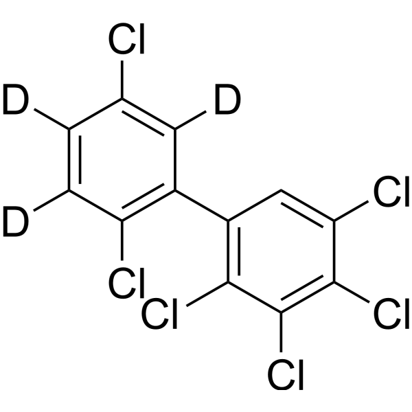 2,2′,3,4,5,5′-Hexachlorobiphenyl-3′,4′,6′-d<sub>3</sub> Chemical Structure
