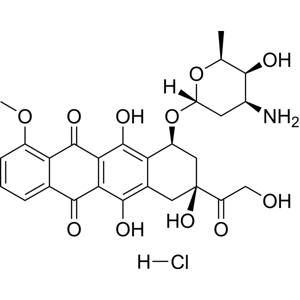 Doxorubicin hydrochloride Chemical Structure