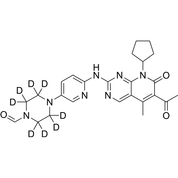 N-Formyl palbociclib-d<sub>8</sub> Chemical Structure