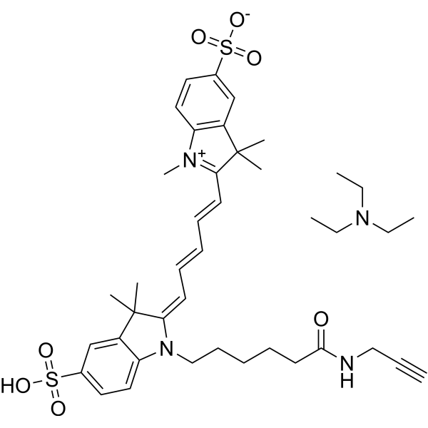 DiSulfo-Cy5 alkyne TEA Chemical Structure