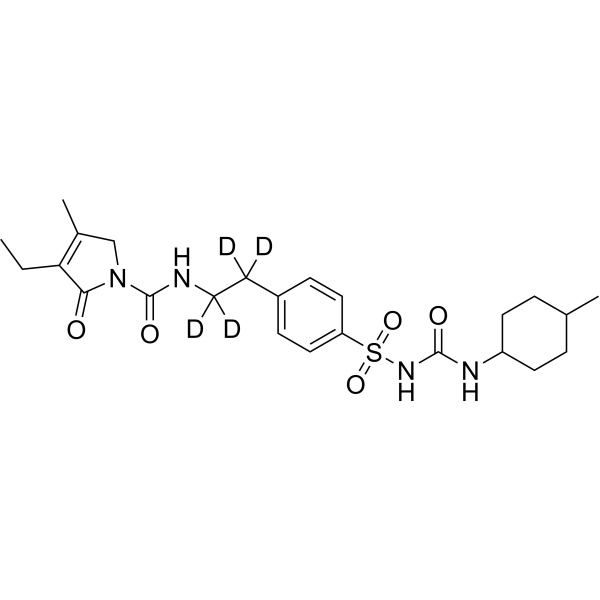 Glimepiride-d<sub>4</sub>(phenylethyl-α,α,β,β-d<sub>4</sub>)(cis/trans) Chemical Structure