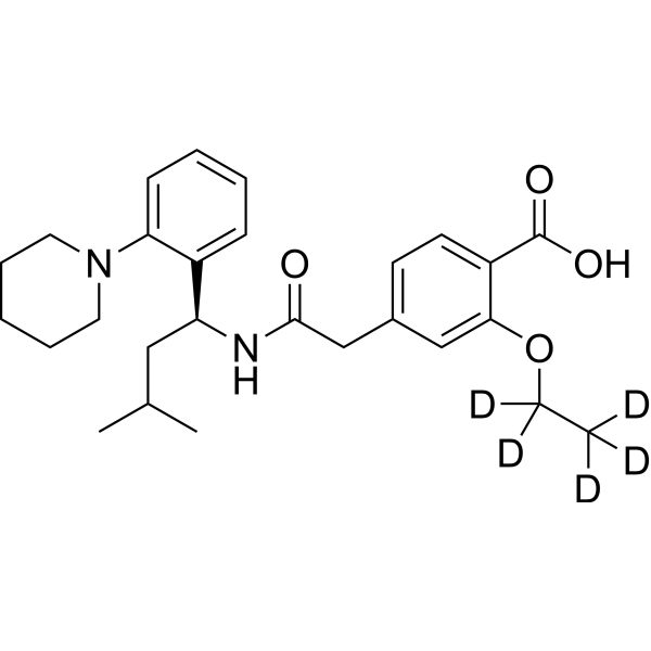 Repaglinide-d<sub>5</sub> Chemical Structure