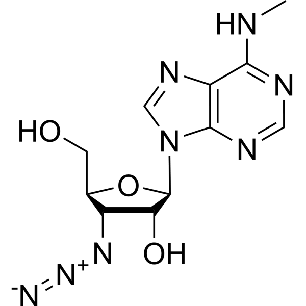 3’-Azido-3’-deoxy-N6-methyladenosine Chemical Structure