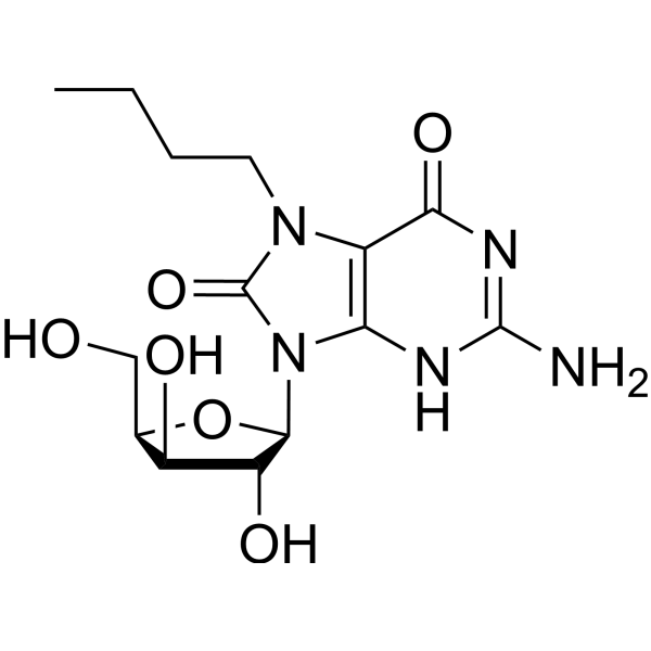 7-n-Butyl-7,8-<em>dihydro</em>-8-<em>oxo</em>-9-(β-D-xylofuranosyl)guanine