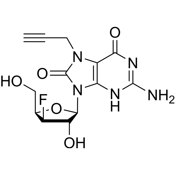 7,8-Dihydro-8-oxo-7-<em>propargyl</em>-3’-deoxy-3’-fluoro-xylo-guanosine