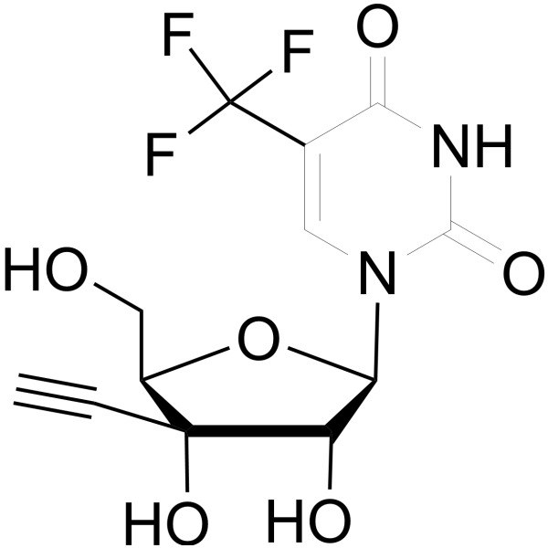 3’-Beta-C-ethynyl-5-trifluoromethyluridine Chemical Structure