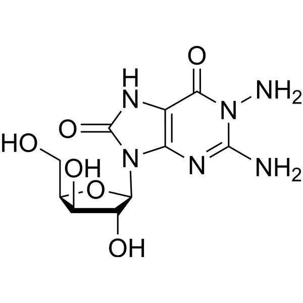 1-Amino-<em>7</em>,8-dihydro-8-oxo-9-(β-D-xylofuranosyl) guanine