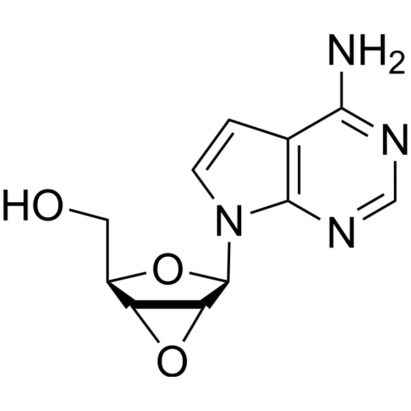 7-(2,3-Anhydro-β-D-ribofuranosyl)-7H-pyrrolo[2,3-d]pyrimidin-4-amine Chemical Structure