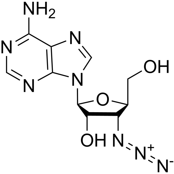 3’-Azido-3’-deoxy-beta-L-adenosine Chemical Structure