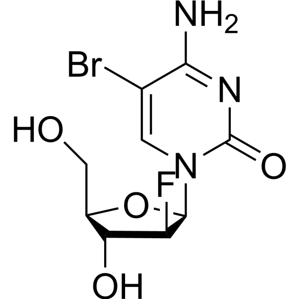 5-Bromo-2’-deoxy-2’-fluoro-beta-D-arabinocytidine Chemical Structure