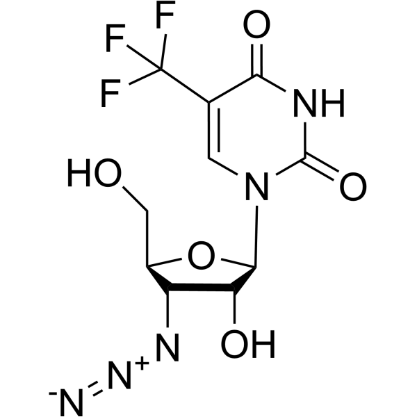 3’-Azido-3’-deoxy-5-trifluoromethyluridine Chemical Structure