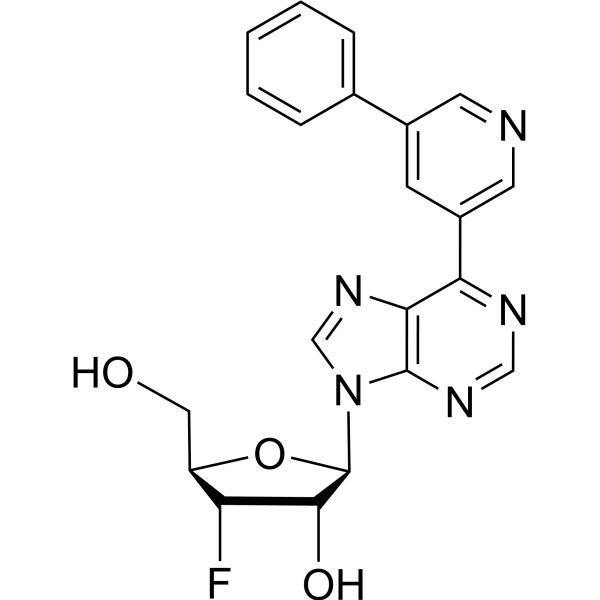 9-(<em>3</em>-Deoxy-<em>3</em>-fluoro-β-<em>D</em>-ribofuranosyl)-6-(5-phenylpyridin-<em>3</em>-yl)purine