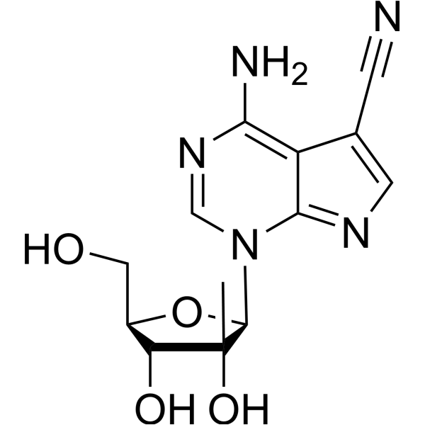 4-Amino-1-(2-C-methyl-β-D-ribofuranosyl)-1<em>H</em>-pyrrolo[2,3-d]pyrimidine-5-carbonitrile