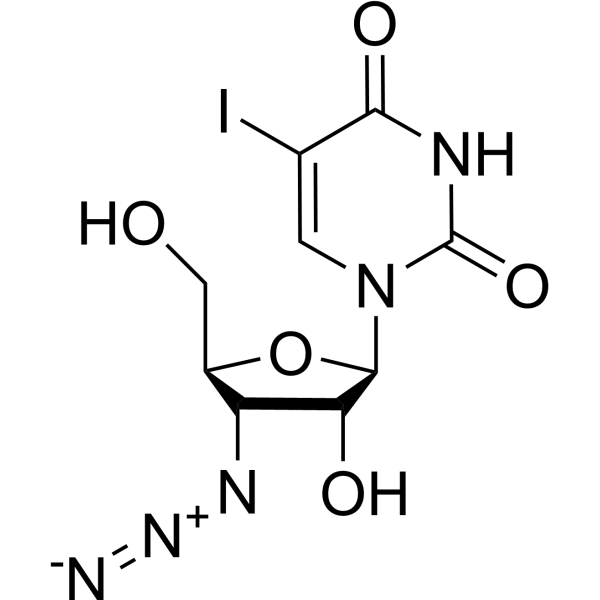 3’-Azido-3’-deoxy-5-iodouridine Chemical Structure