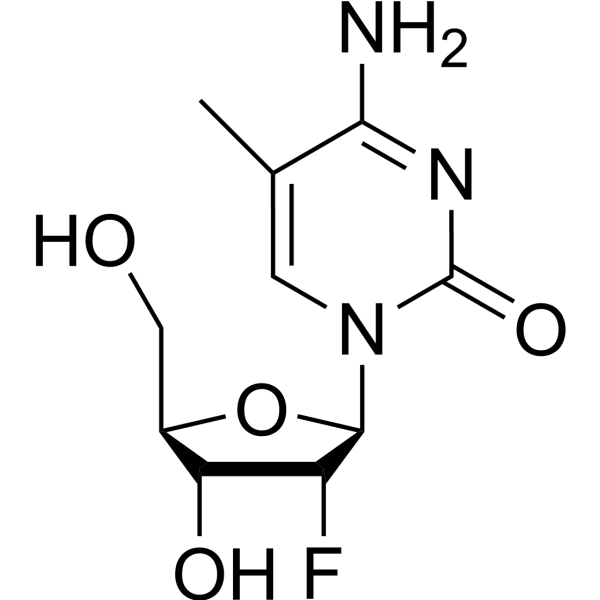 2’-Deoxy-2’-fluoro-5-methylcytidine Chemical Structure