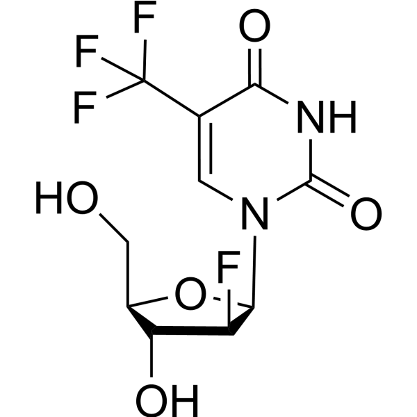 2'-Deoxy-2'-fluoro-5-trifluoromethyl-arabinouridine Chemical Structure