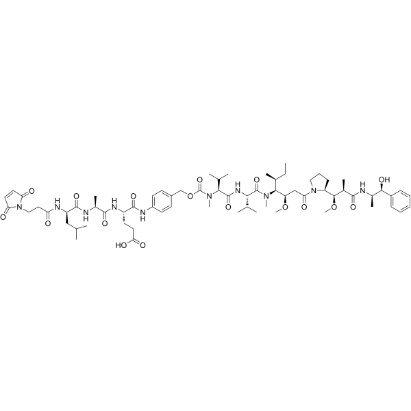 mp-dLAE-PABC-MMAE Chemical Structure