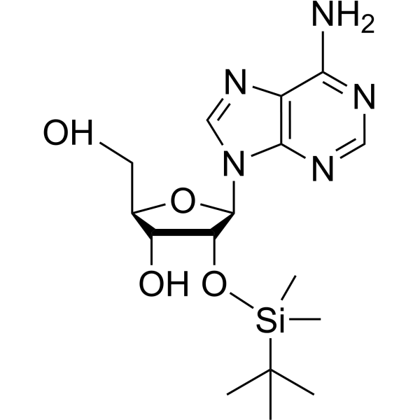 2’-O-t-Butyldimethylsilyladenosine Chemical Structure