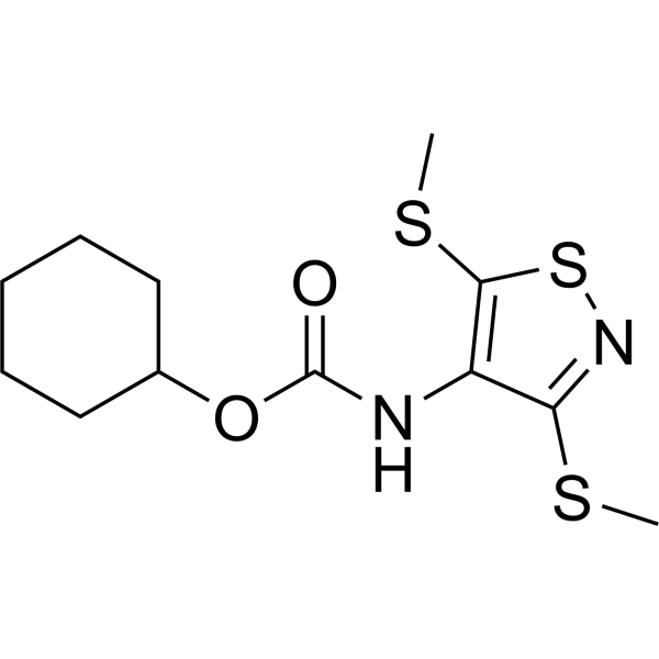 Cyclohexyl [3,5-bis(methylthio)-4-isothiazolyl]carbamate Chemical Structure