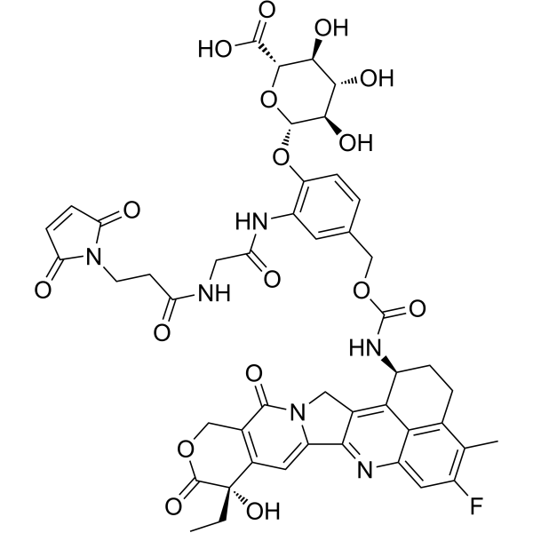 Mal-Gly-PAB-Exatecan-D-glucuronic acid Chemical Structure