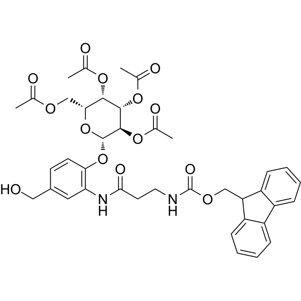 Tetra-O-acetyl-β-D-galactopyranosyl-Ph-CH2OH-Fmoc Chemical Structure