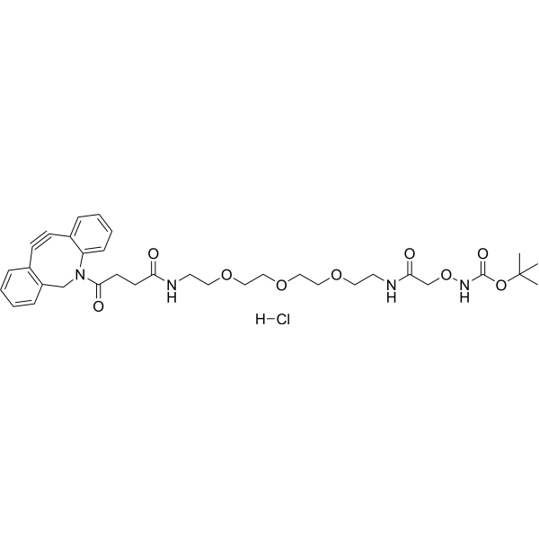 DBCO-PEG3-oxyamine-<em>Boc</em> hydrochloride