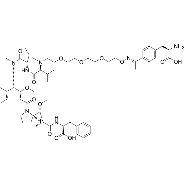 Tyrosine-PEG4-aminooxy-MMAF Chemical Structure