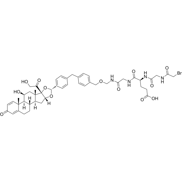 Glucocorticoid receptor agonist-1-Gly-Gly-Glu-Gly-Br Chemical Structure