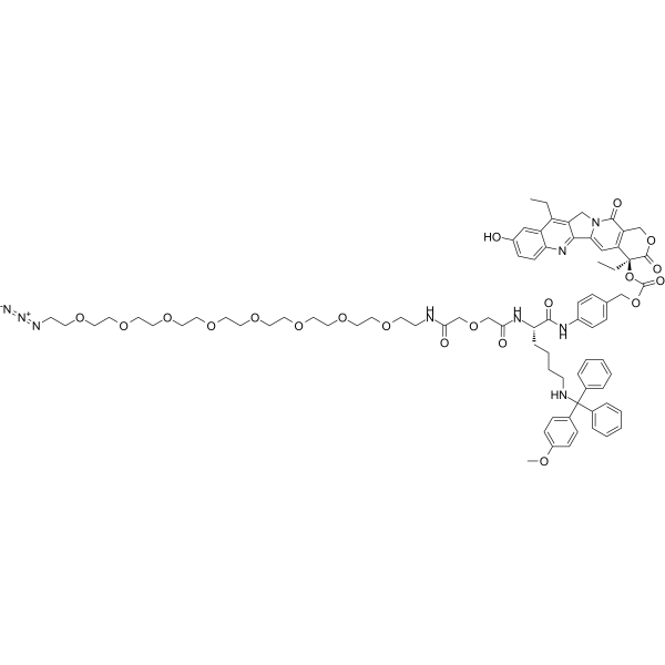 SN38-PAB-Lys(MMT)-oxydiacetamide-PEG8-N3