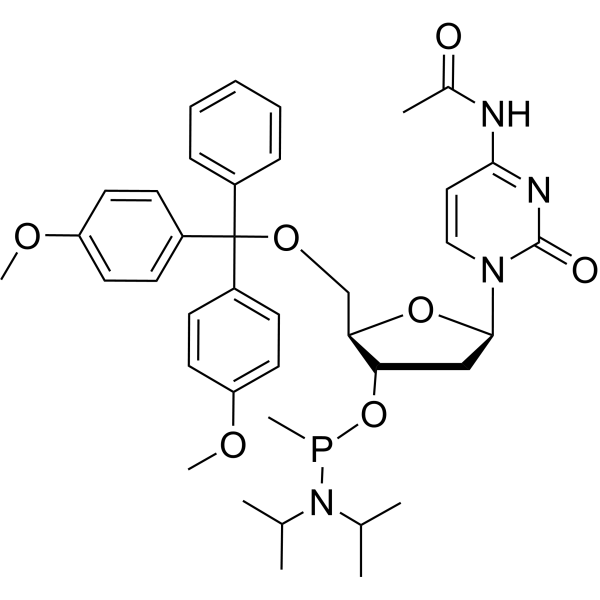 5′-DMTr-dC (Ac)-Methylphosphonamidite Chemical Structure
