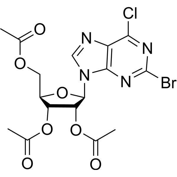 2-Bromo-6-chloro-9-(2,3,5-<em>tri</em>-O-acetyl-β-D-ribofuranosyl)-9H-purine