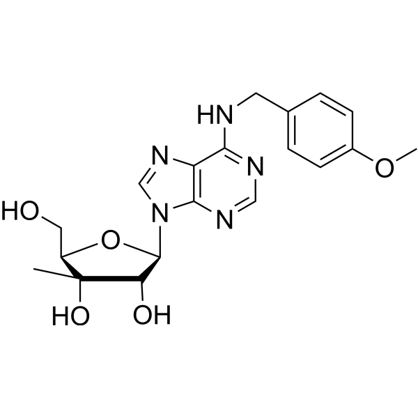 3’-beta-C-<em>Methyl</em>-N6-(p-methoxybenzyl)adenosine