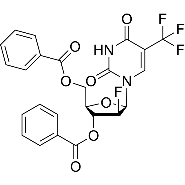 3,5-Di-O-benzoyl-<em>2</em>-<em>deoxy-2</em>-<em>fluoro</em>-5-trifluoromethyl-arabinouridine