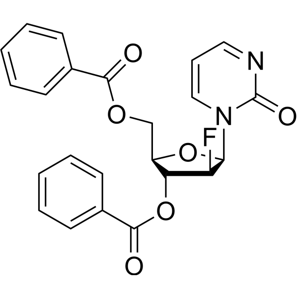 3',5'-Bis-O-benzoyl-2'-deoxy-2'-fluoro-4-deoxy-arabinouridine Chemical Structure