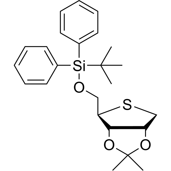 1,4-Anhydro-2,3-O-isopropylidene-5-O-t-butyldiphenylsilyl-4-thio-D-ribitol Chemical Structure