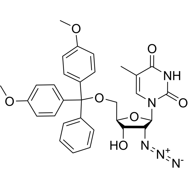 2’-Azido-2’-deoxy-5’-O-(4,4’-dimethoxytrityl)-5-methyluridine Chemical Structure