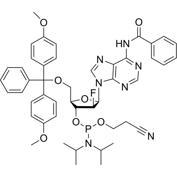2’-Fluoro-2’-deoxy-ara-A(Bz)-3’-phosphoramidite Chemical Structure