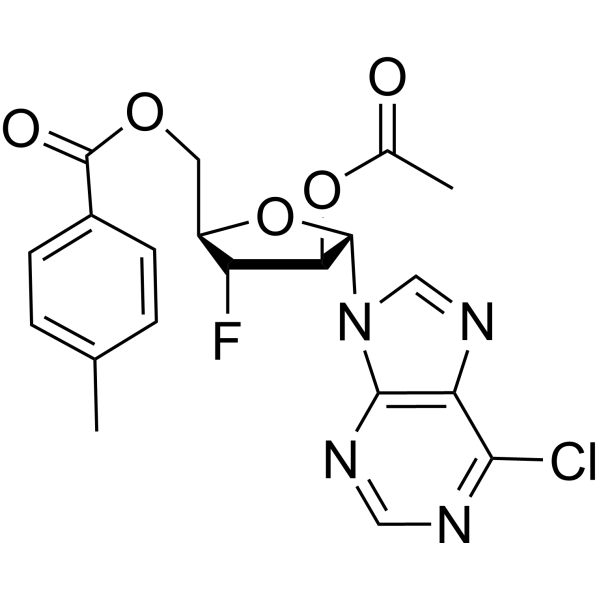 5’-O-(p-Toluoyl)-2’-O-acetyl-<em>3</em>’-deoxy-<em>3</em>’-fluoro-6-chloroinosine